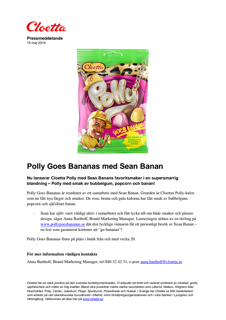 Polly Goes Bananas med Sean Banan