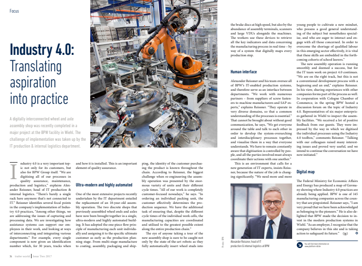 Industry 4.0: Translating aspiration into practice