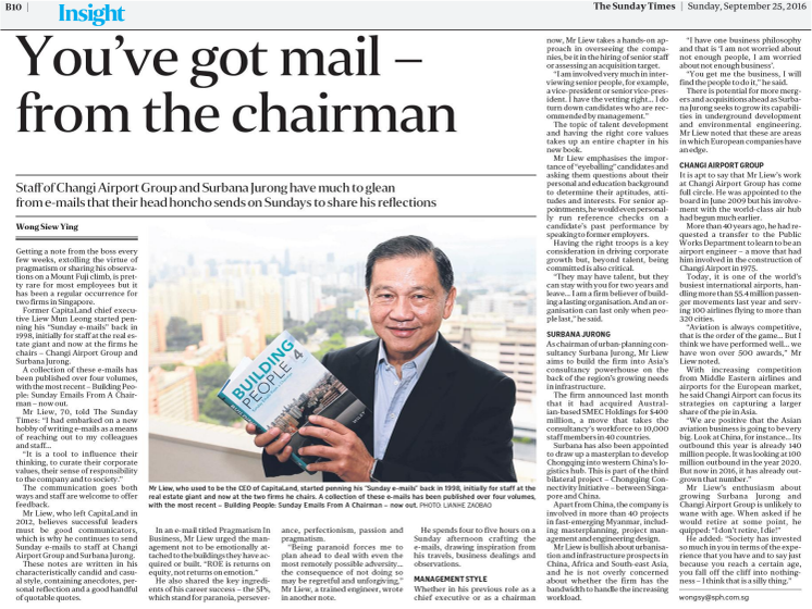 You've got mail - from the chairman