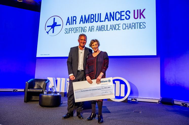 Cheque giving to Air Ambulance UK