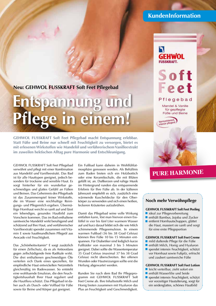 GEHWOL FUSSKRAFT Soft Feet Pflegebad: Entspannung und Pflege in einem!