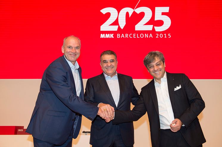 Jürgen Stackmann, outgoing SEAT Executive Committee Chairman; Dr. Francisco Javier García Sanz, Board of Directors Chairman; and Luca de Meo, new Executive Committee Chairman