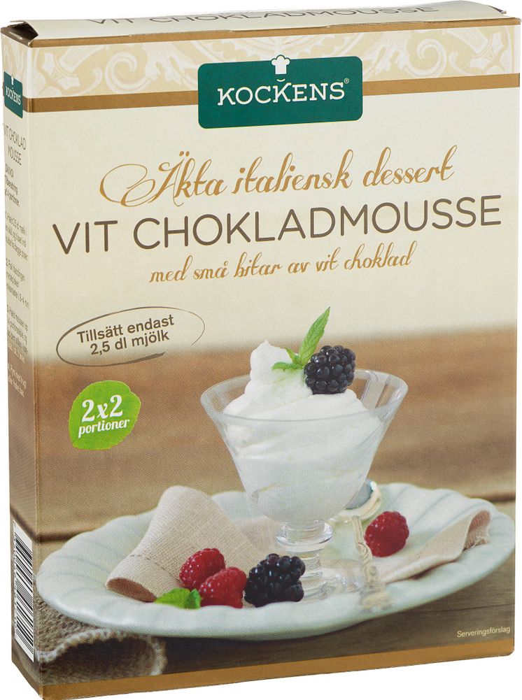 Vit chokladmousse