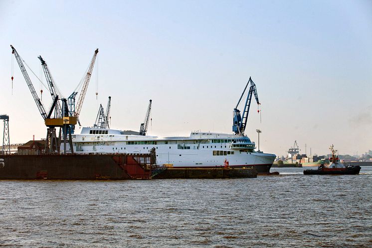 Erste von zwei Scandlines-Fähren bei Blohm+Voss eingetroffen_3