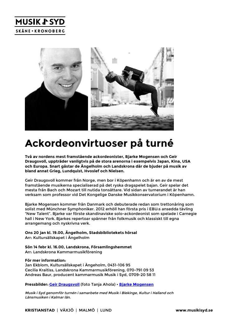 Ackordeonvirtuoser på turné