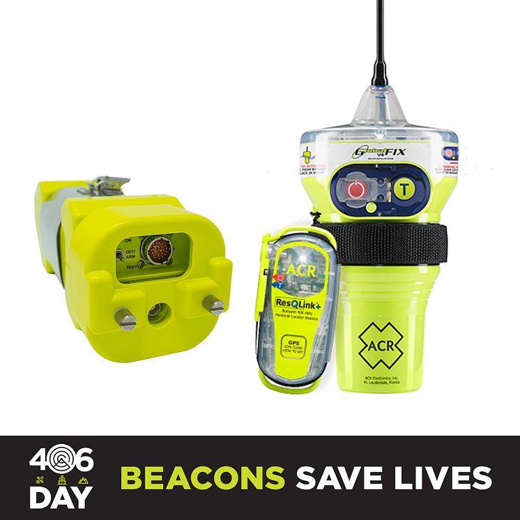 Hi-res image - ACR Electronics - 406Day on April 6th raises awareness about the benefits of 406 MHz emergency beacons