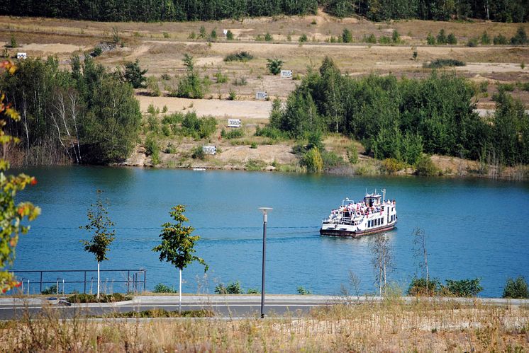 Zwenkauer See während der Flutung im Jahr 2012