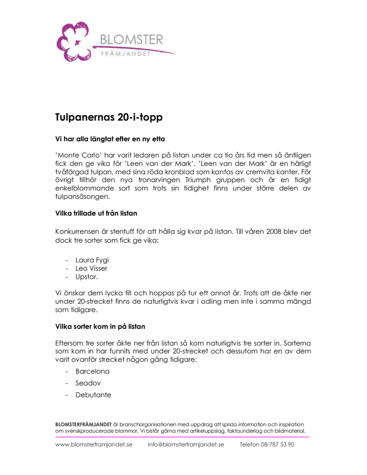 Tulpanernas 20-i-topp