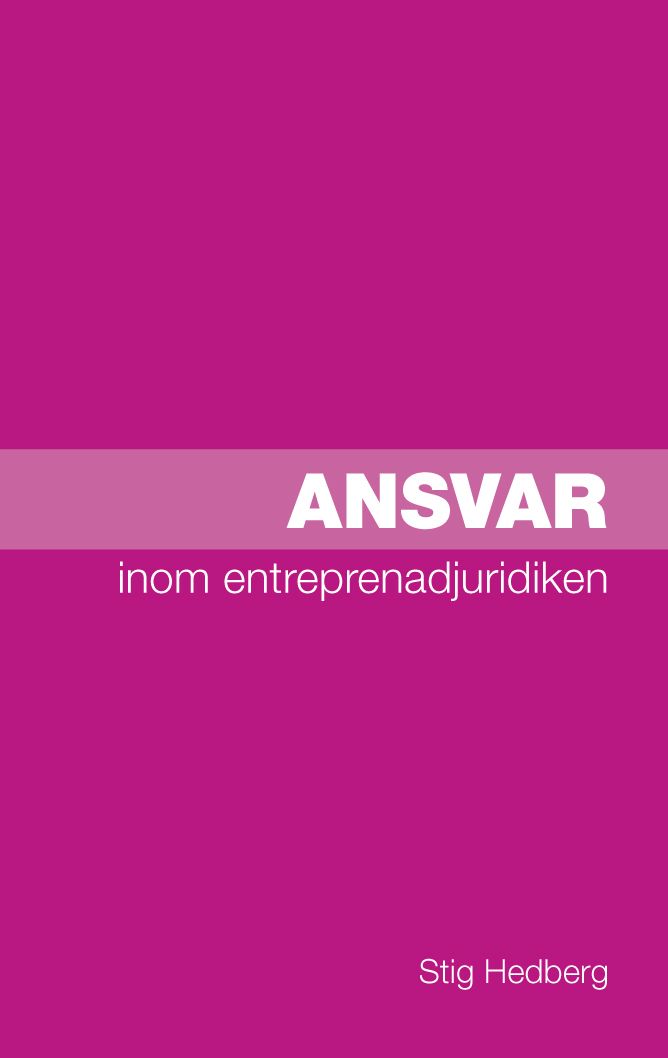 Omslag Ansvar inom entreprenadjuridiken