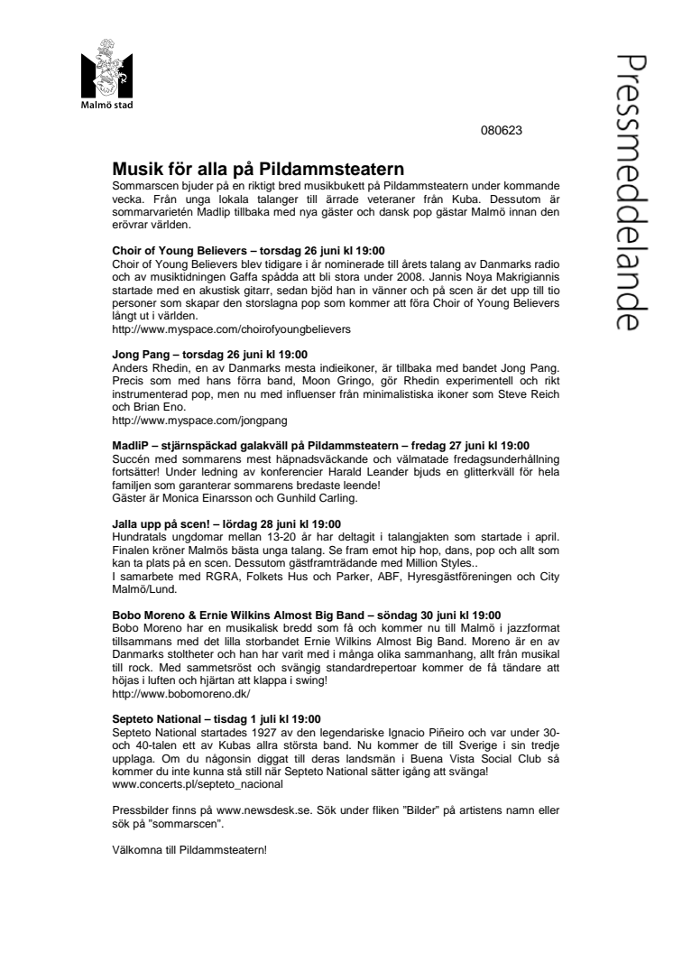 Musik för alla på Pildammsteatern