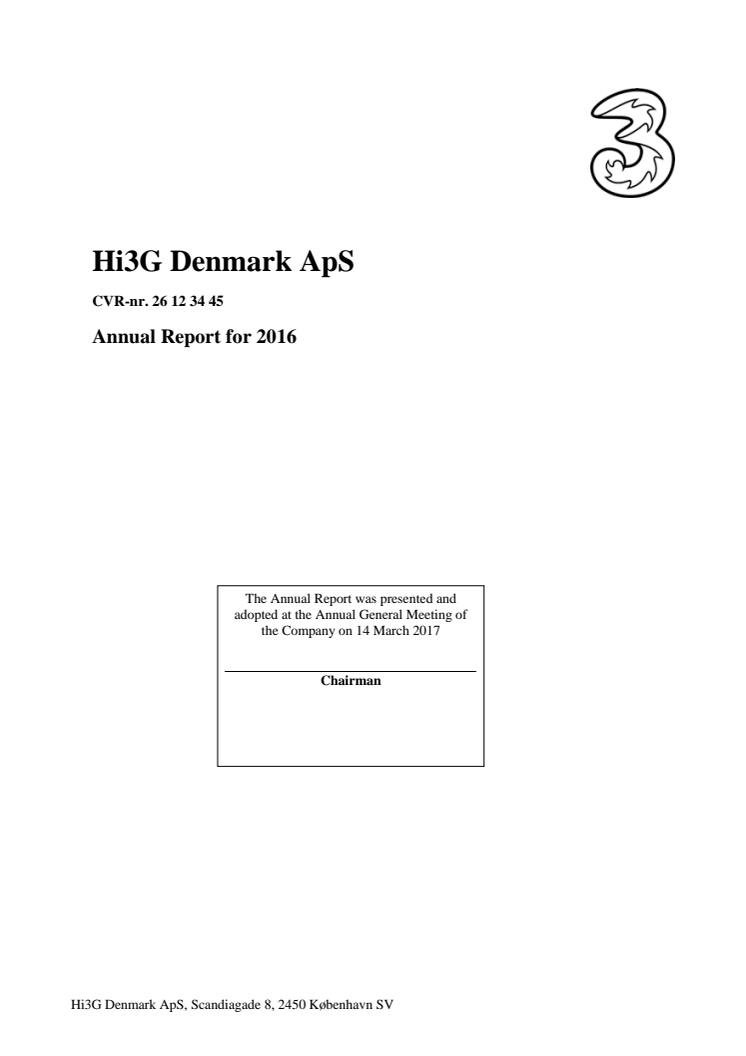 Yderst tilfredsstillende resultat i 2016