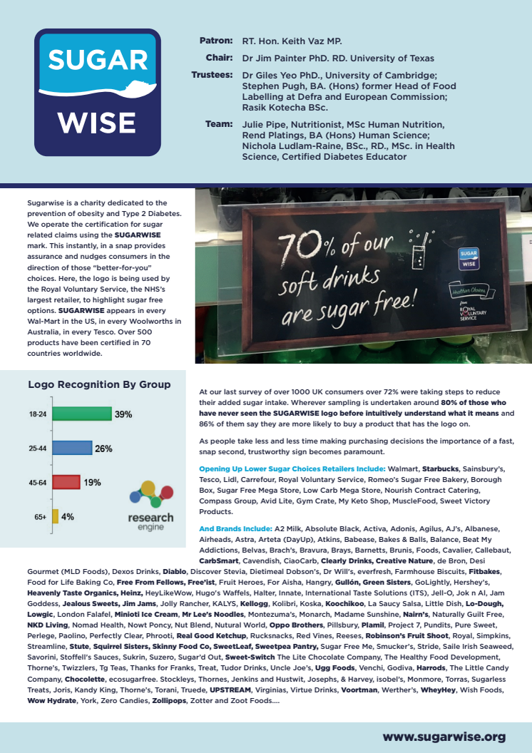 British kids consume as much as 10 x the recommended sugar levels AT SCHOOL. School Food Standards place NO LIMITS on sugar. SUGARWISE certification launches in response backed by MPs, MEPs and Cambridge University Scientists