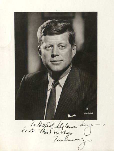 John F. Kennedy. Vurdering: 10.000-15.000 kr. 