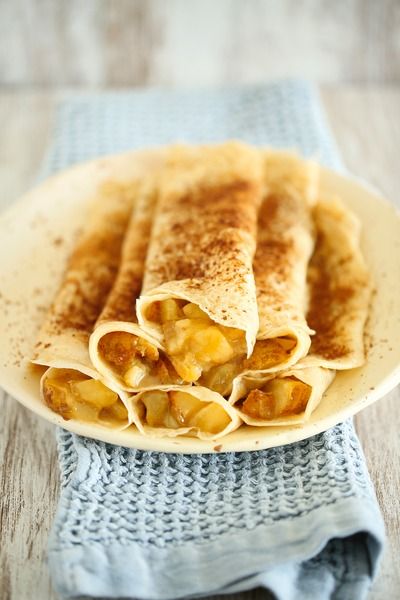 Crêpes mit Birnenfüllung