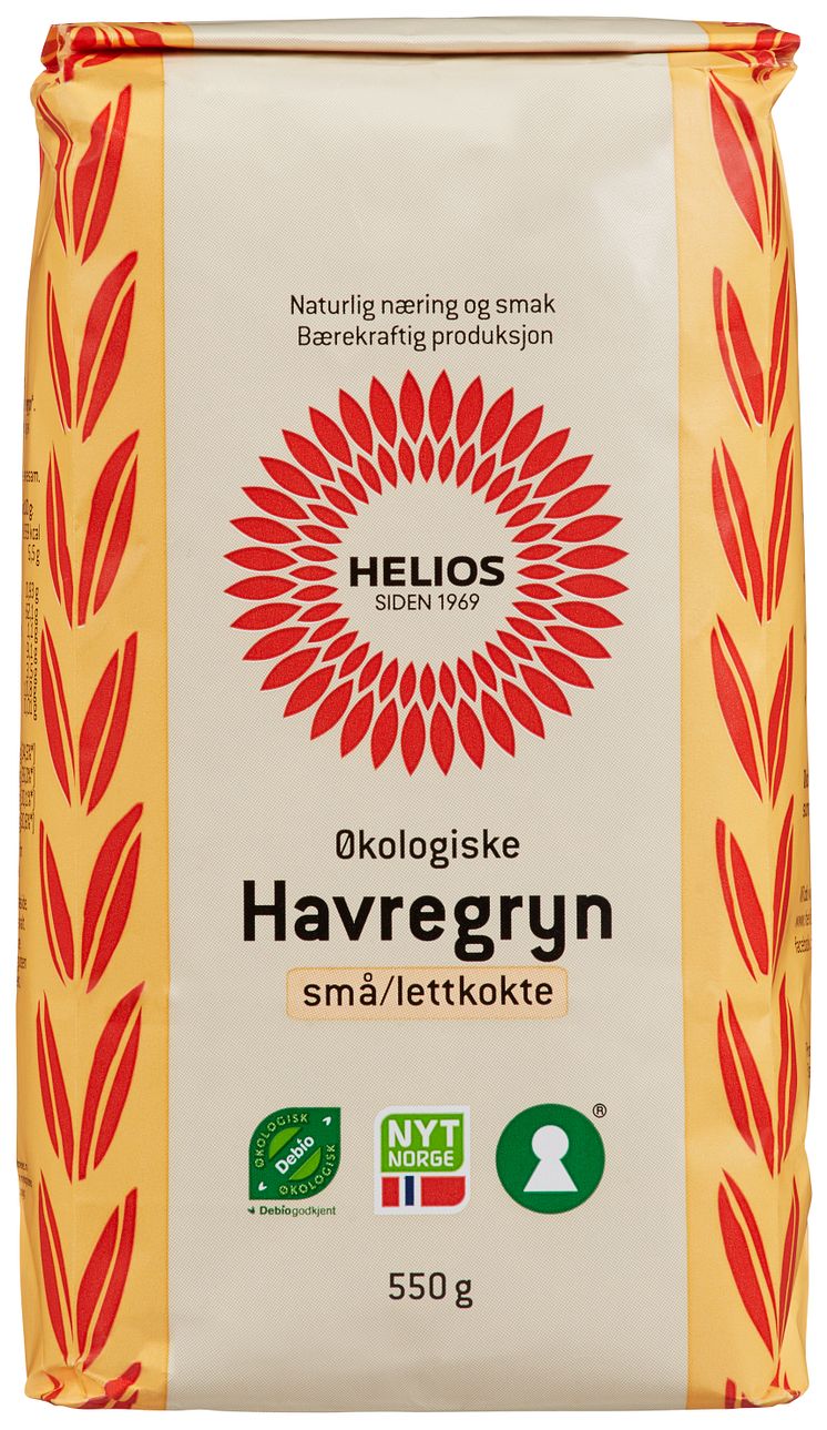 Helios havregryn små/lettkokte økologisk