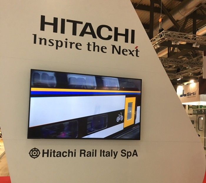 Joint Hitachi Rail Italy and Ansaldo STS stand at Expo Ferroviaria