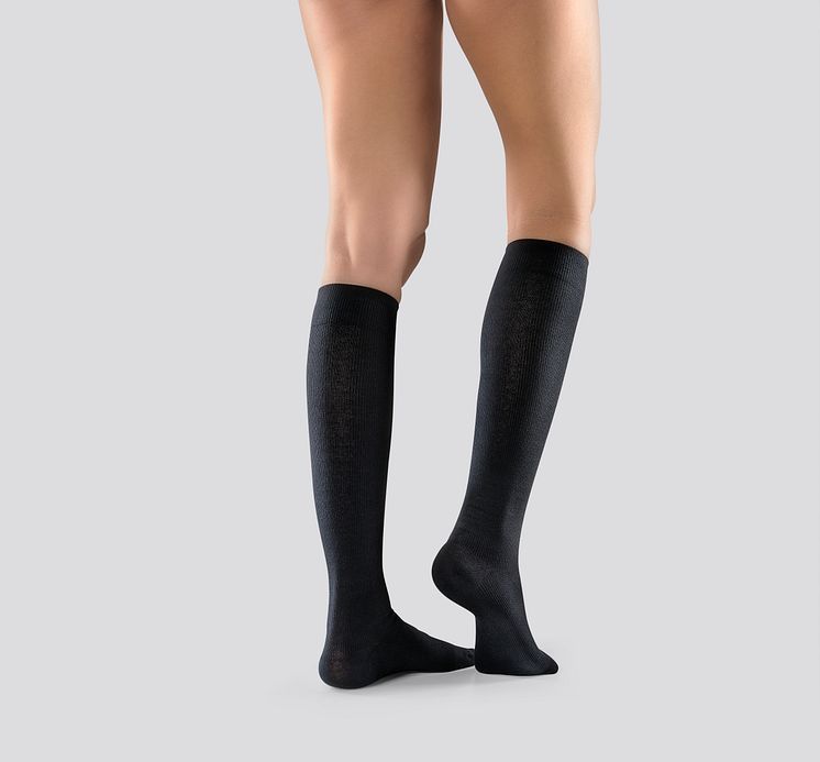 Mabs Compression Socks Cotton Knee Black