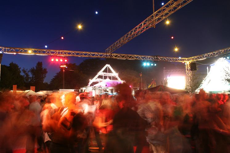 Stockholm EuroPride - Pride Park på natten