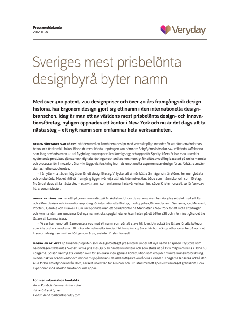 Sveriges mest prisbelönta designbyrå byter namn 