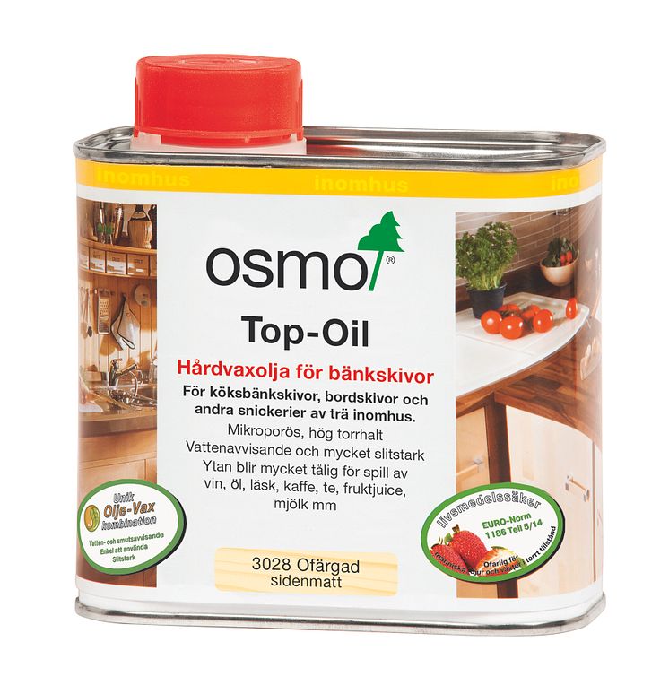 Osmo Top-Oil 3028 Ofärgad sidenmatt 0,5 liter