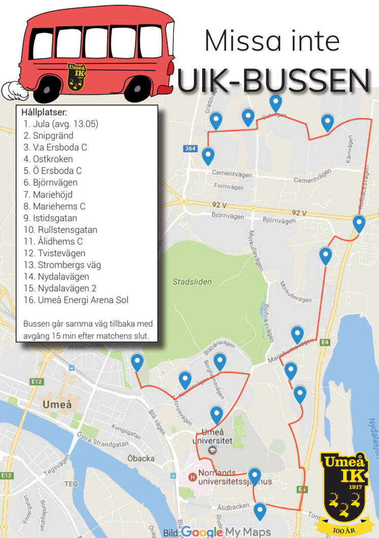Umeå IK erbjuder supporterbuss till hemmapremiären