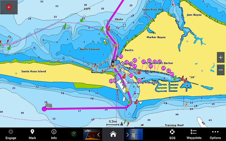 Garmin_Garmin Navionics+_Screen mit Auto Guidance+ (c) Garmin Deutschland GmbH