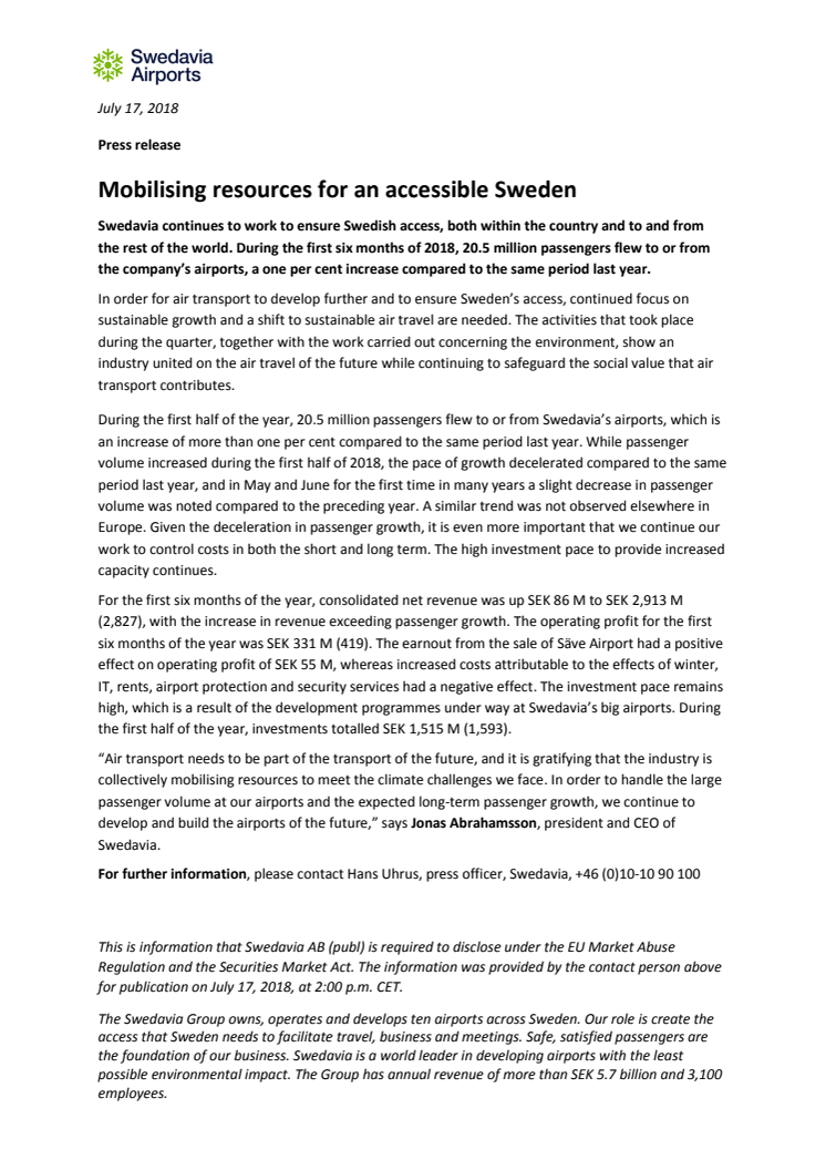 Mobilising resources for an accessible Sweden 