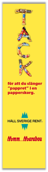 Tack för att du slänger "pappret" i en papperskorg.