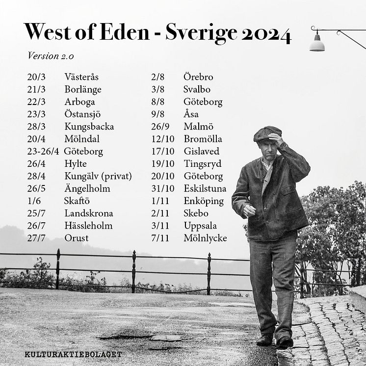 Turnéschema West Of Eden