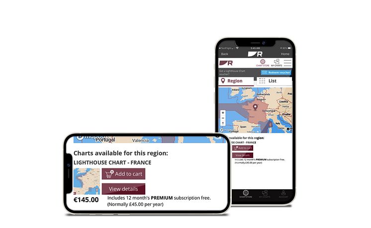 High res image - Raymarine - LightHouse Chart on mobile