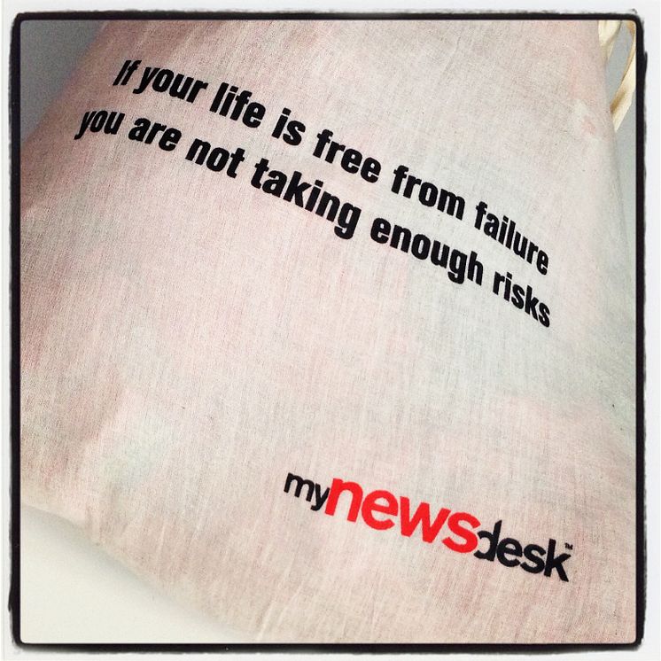 If your life is free from failure, you are not taking enough risks.