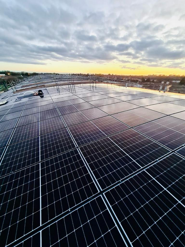 Solar roof installation at Bedford Cauldwell Walk depot 2