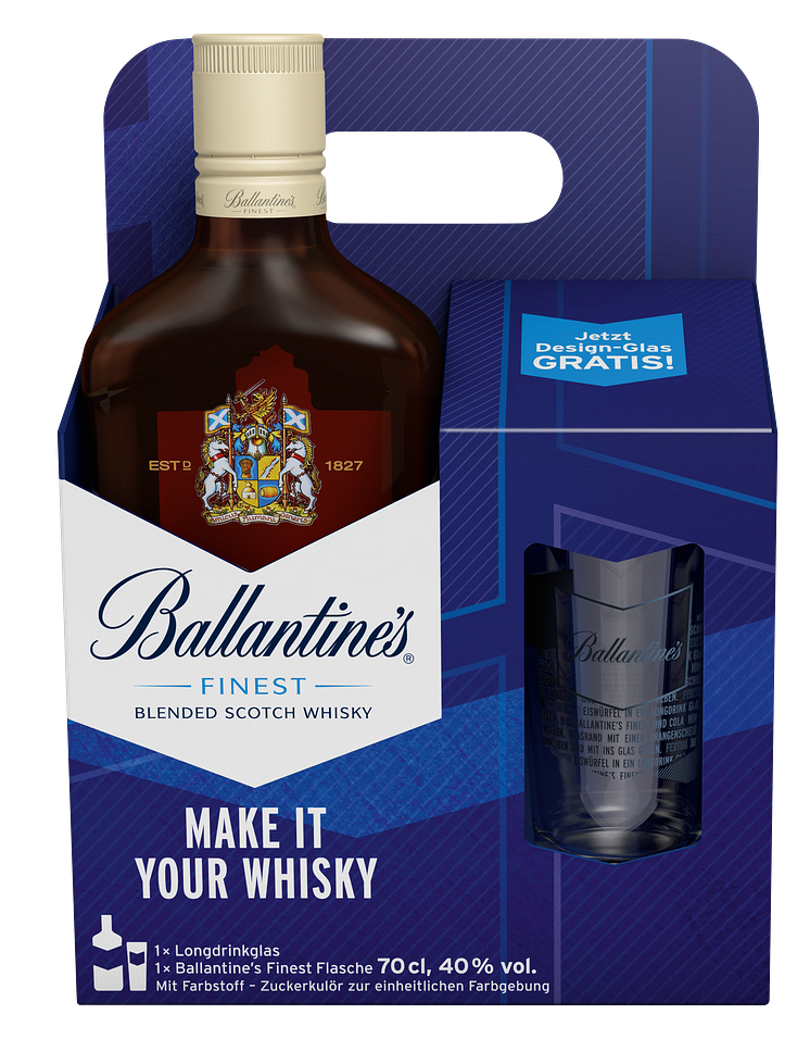 Ballantines mit Glas