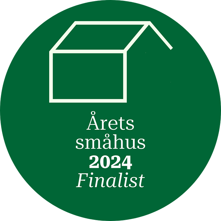 Logotype Årets småhus 2024 Rund logotype Finalist mörkgrön