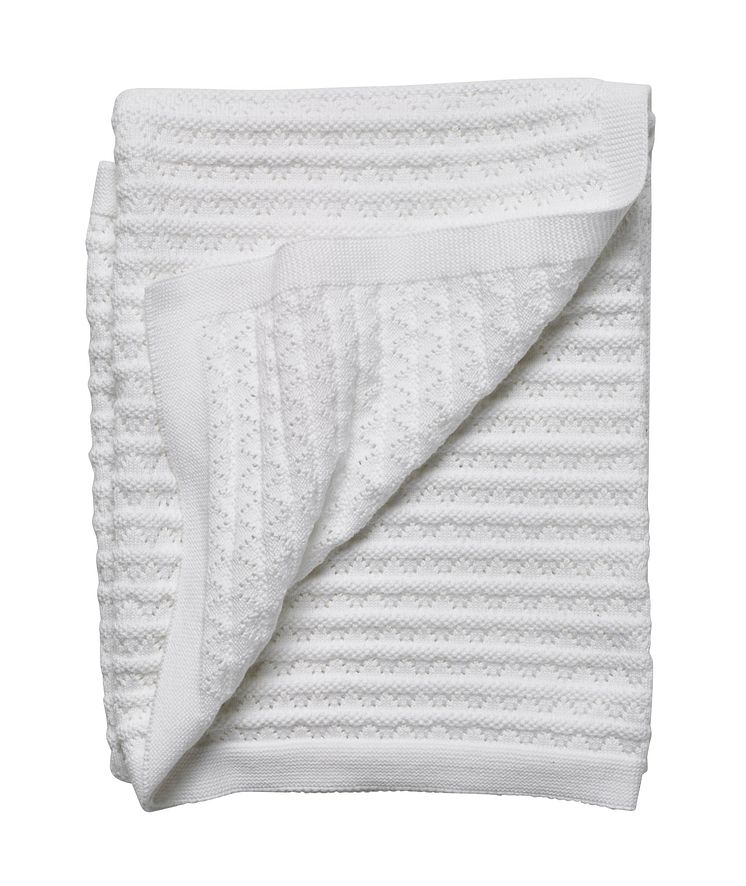SS22 MINI Kvittra Babyfilt Vit