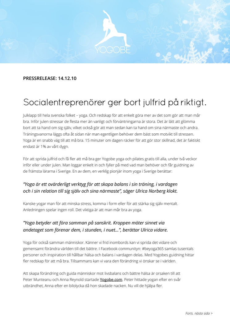 ​Socialentreprenörer ger bort julfrid på riktigt