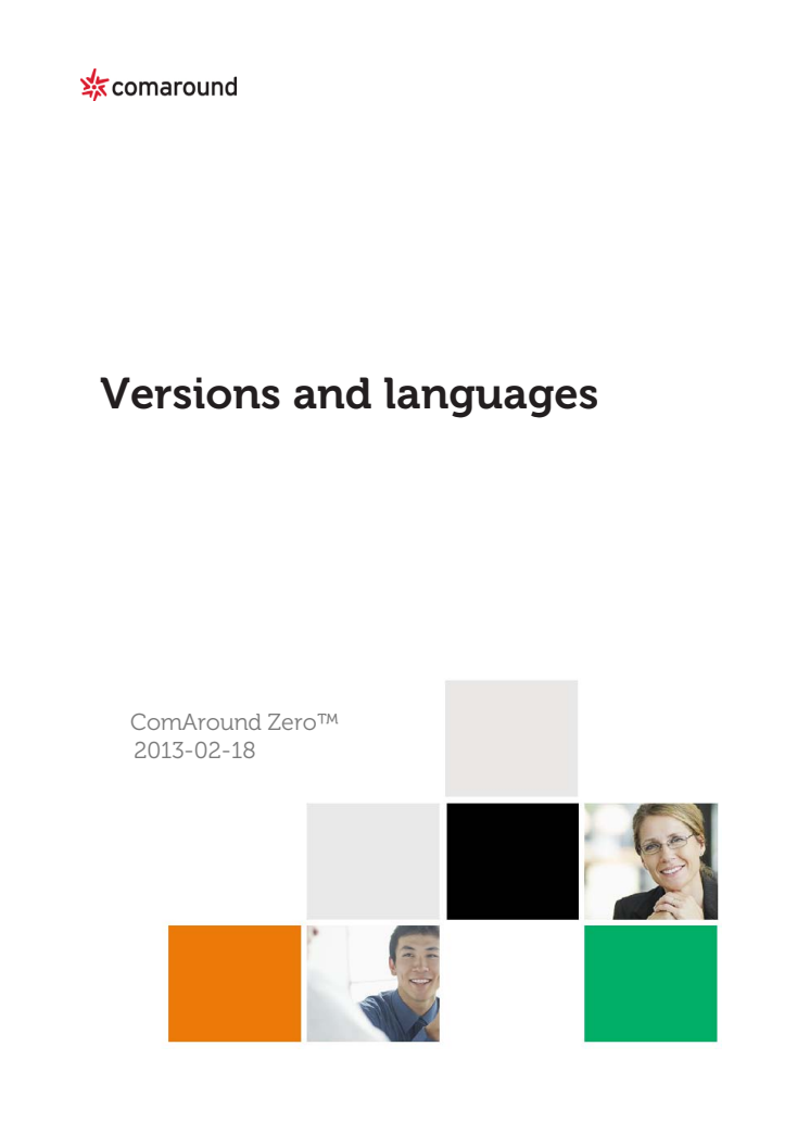 Versjoner og språk 2013