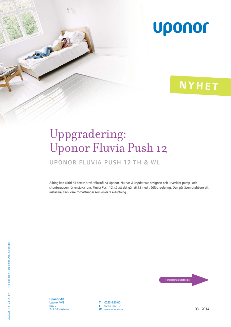 Uppgradering: Uponor Fluvia Push 12