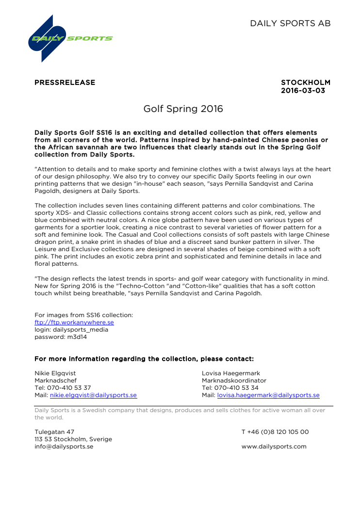 Golf Spring 2016 English