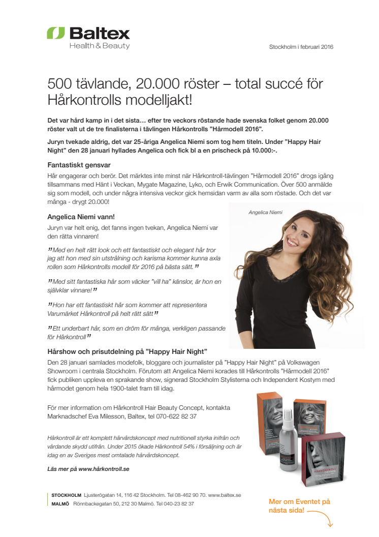 500 tävlande, 20.000 röster – total succé för Hårkontrolls modelljakt!