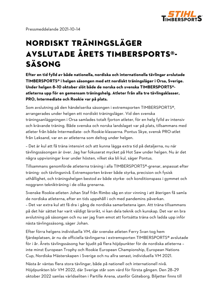 NORDISKT TIMBERSPORTS-LÄGER AVSLUTAR SÄSONGEN.pdf