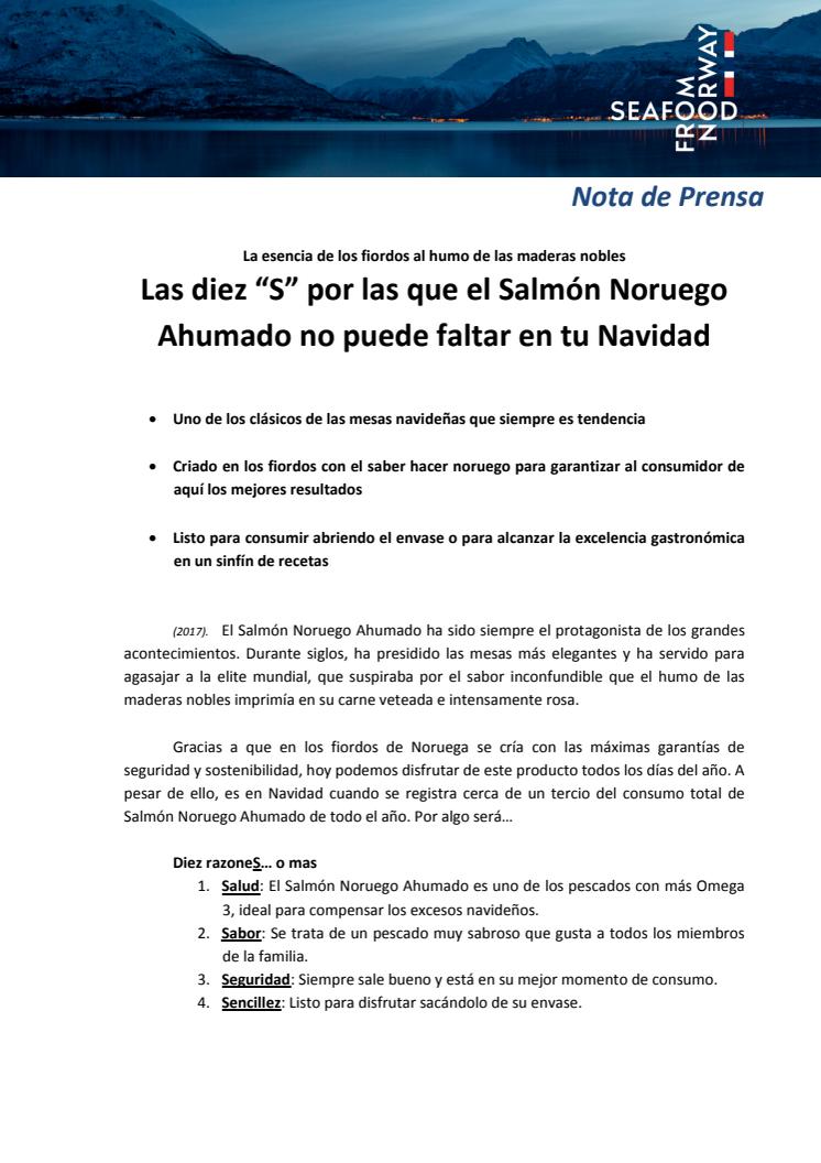 Diez “S” por las que el Salmón Noruego Ahumado no puede faltar en tu Navidad