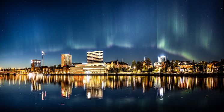 Norrsken över Umeå