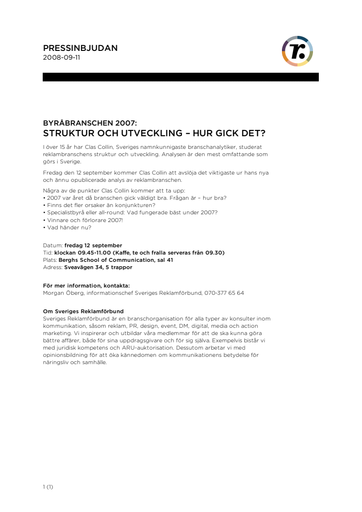 Byråbranschen 2007: Struktur och utveckling