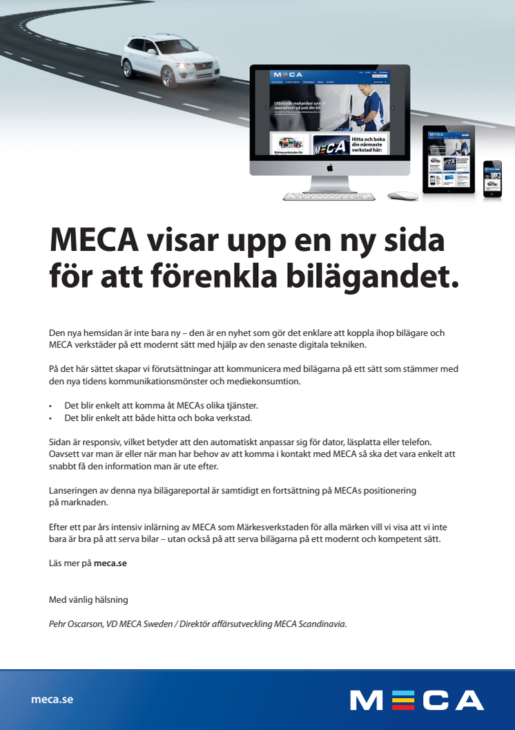 MECA visar upp en ny sida för att förenkla bilägandet