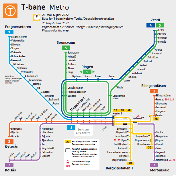 Linjekart T-bane