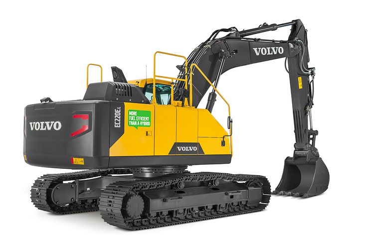 Volvo EC220E i studio - mer bränsleeffektiv än en hybrid