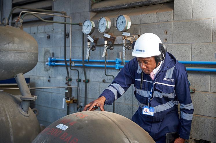 Allianz engineer inspecting