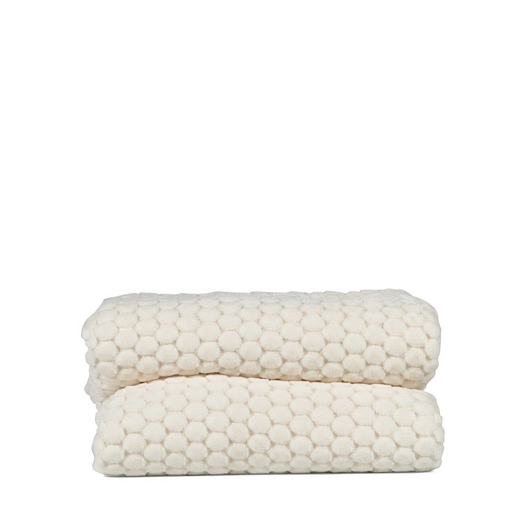 Maja fleece plaid, white - sagaform Aw21