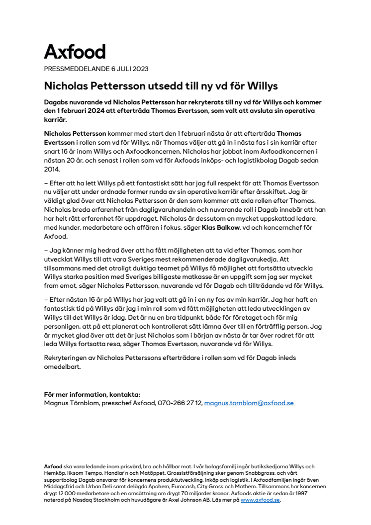  PM_230706_Nicholas Pettersson utsedd till ny vd för Willys.pdf